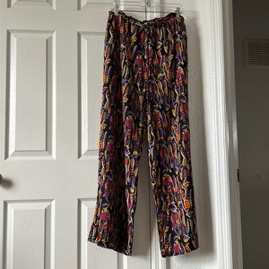 100% rayon multicolored palazzo pants